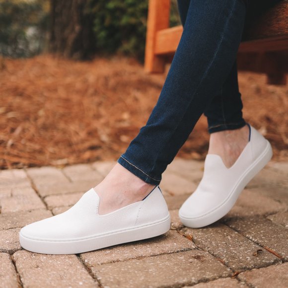 NWOB Rothy's The Original Slip On Sneaker Soft Flexible Knit Bright White - Picture 1 of 12
